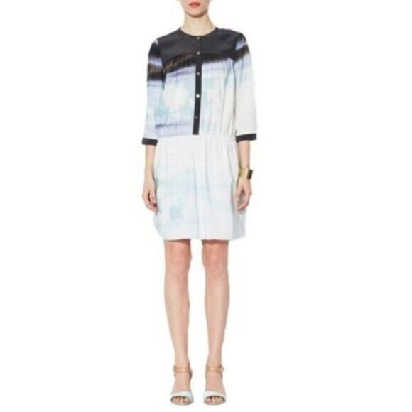 Diane Von Furstenberg Marielle Silk Watercolor Dress - Picture 1 of 10
